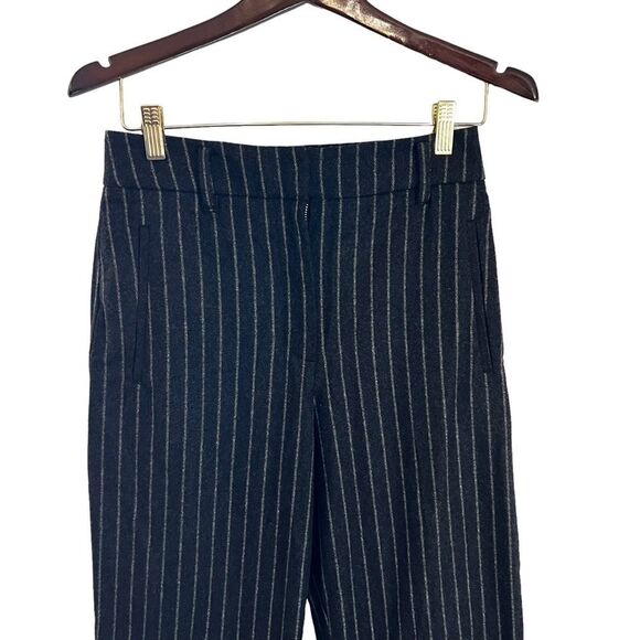 Aritzia Wilfred Pinstripe Wool Cashmere Blend Straight Leg Pants Gray 6 - Picture 3 of 11